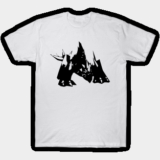 Samurai minimal silhouette white T-Shirt